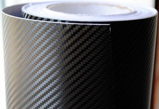 BLASENFREIE Carbonfolie 3D Struktur schwarz 152 x 1000 Motorhaube m Luftkanälen